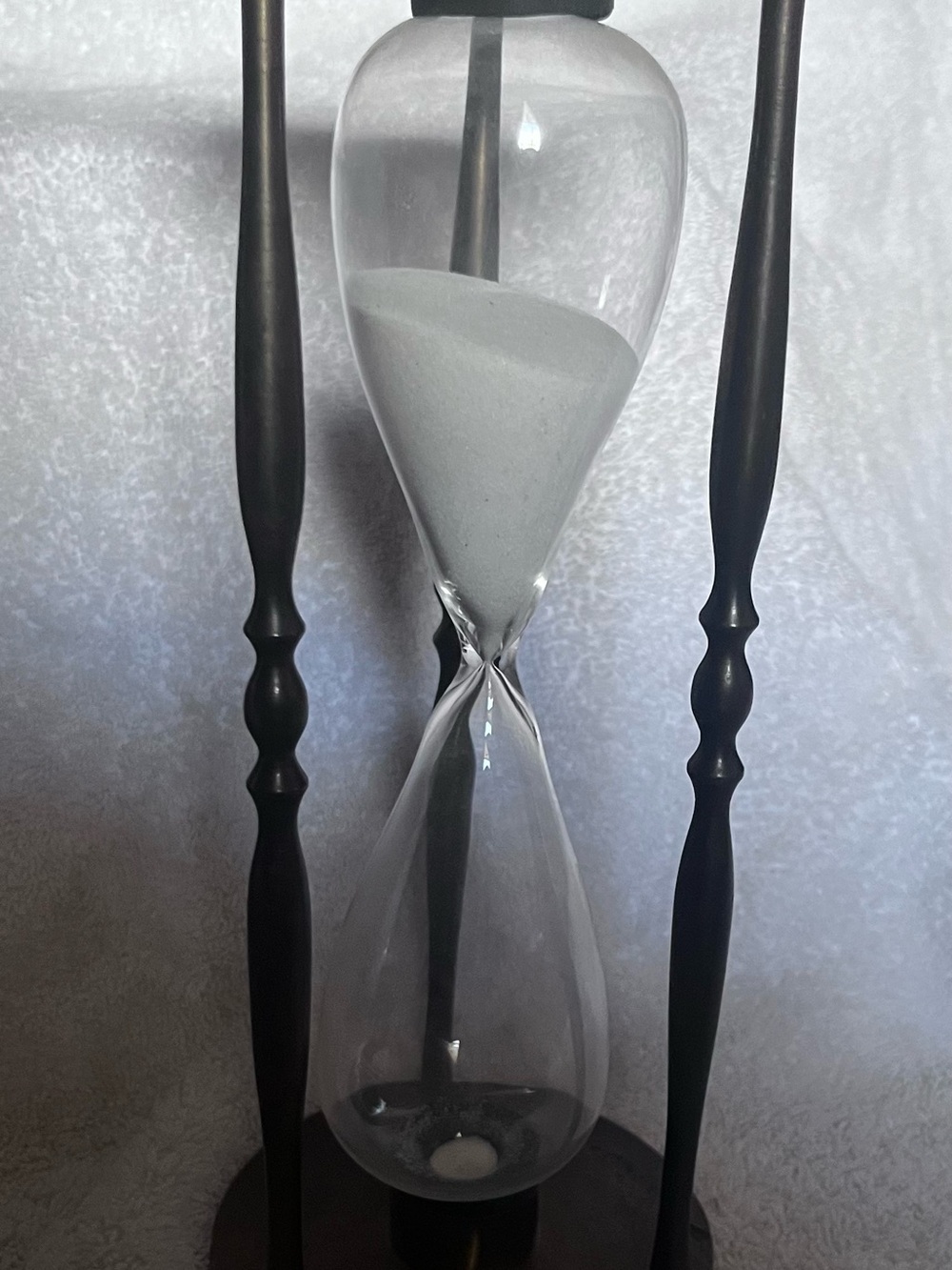 Classic Black Frame Hourglass with White Sand - Home Dining Decor